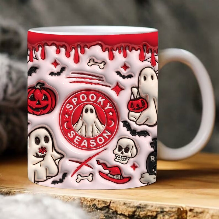 Halloween Kürbis Kaffeetasse aus Keramik