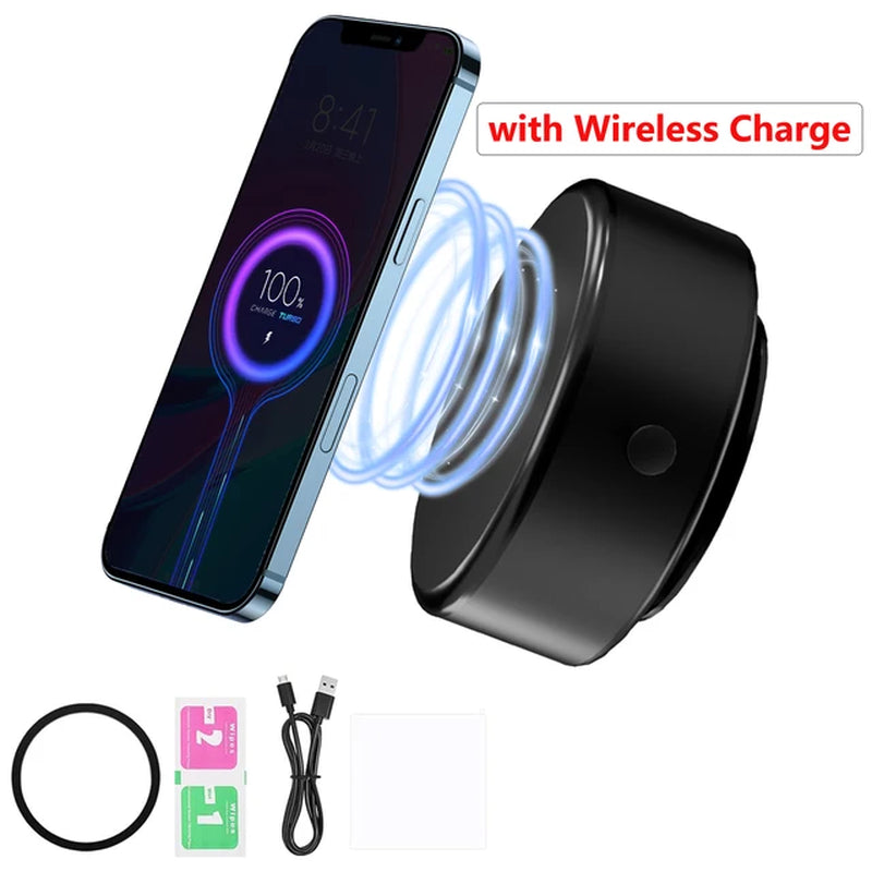 Vacuum Adsorption Suction Cup Car Phone Holder Stand Magnetic 360 Rotation Universal Adjustable Mobile Phone Holder Bracket