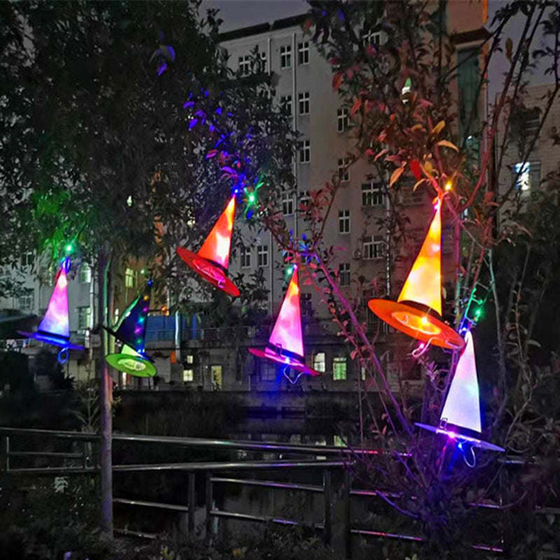 Leuchtender Hexenhut für Halloween