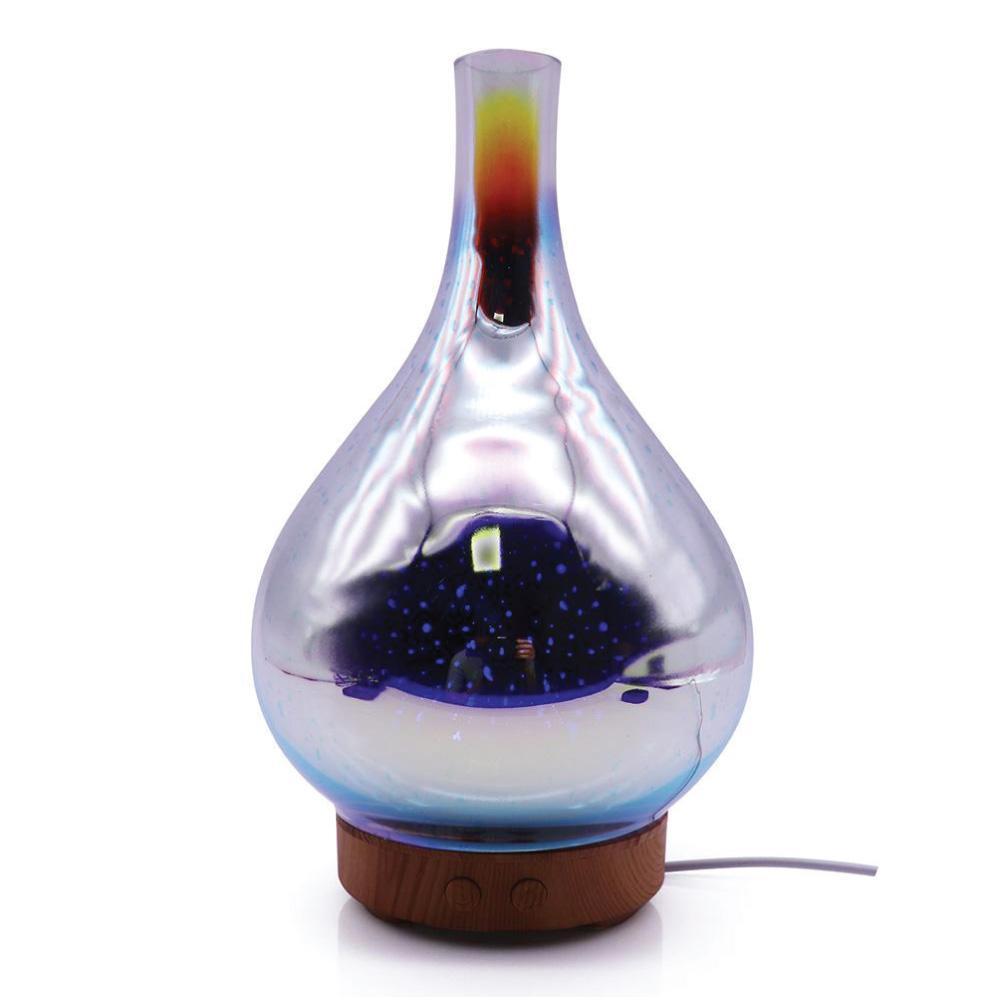 3D-Glas-Aroma-Diffuser mit Spiegeleffekt und Feuerwerksmuster