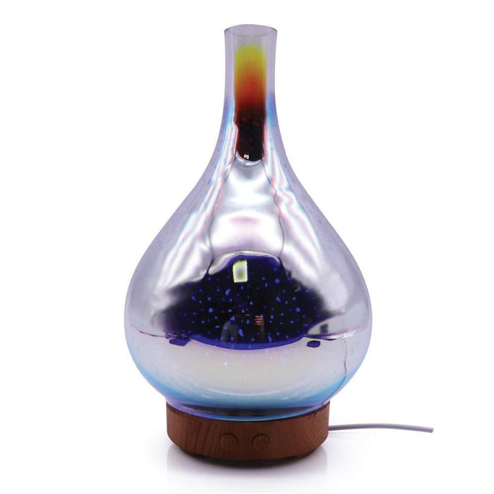 3D-Glas-Aroma-Diffuser mit Spiegeleffekt und Feuerwerksmuster